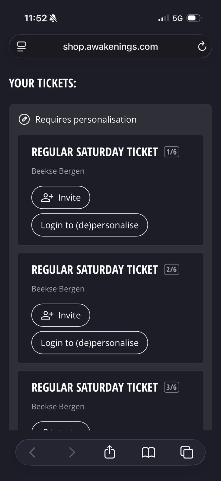 Awakenings summer festival - zaterdag - 11 juli, Drie personen of meer