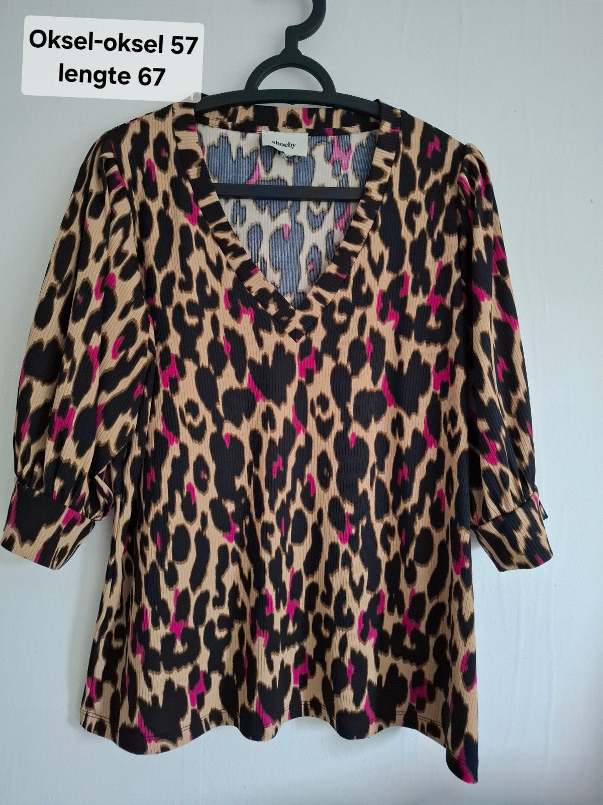 Shoeby Leopard Print Blouse Maat M, Maat 38/40 (M), Bruin, Ophalen of Verzenden, Zo goed als nieuw