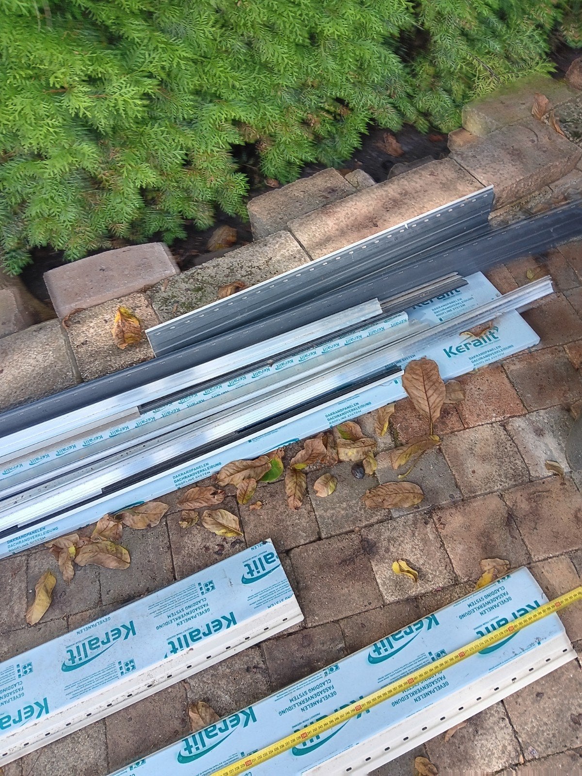 Keralit gevelpanelen en profielen, Doe-het-zelf en Verbouw, Gebruikt, Ophalen of Verzenden, Plank, Overige houtsoorten
