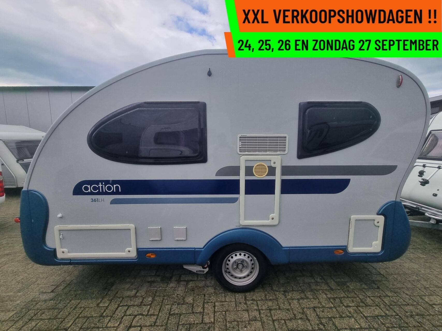 Adria ACTION - XXL VERKOOPSHOW 24,25,26 & 27 SEPT. 10-17 UUR, Caravans en Kamperen, Tot en met 2, Bedrijf, 750 - 1000 kg, Adria