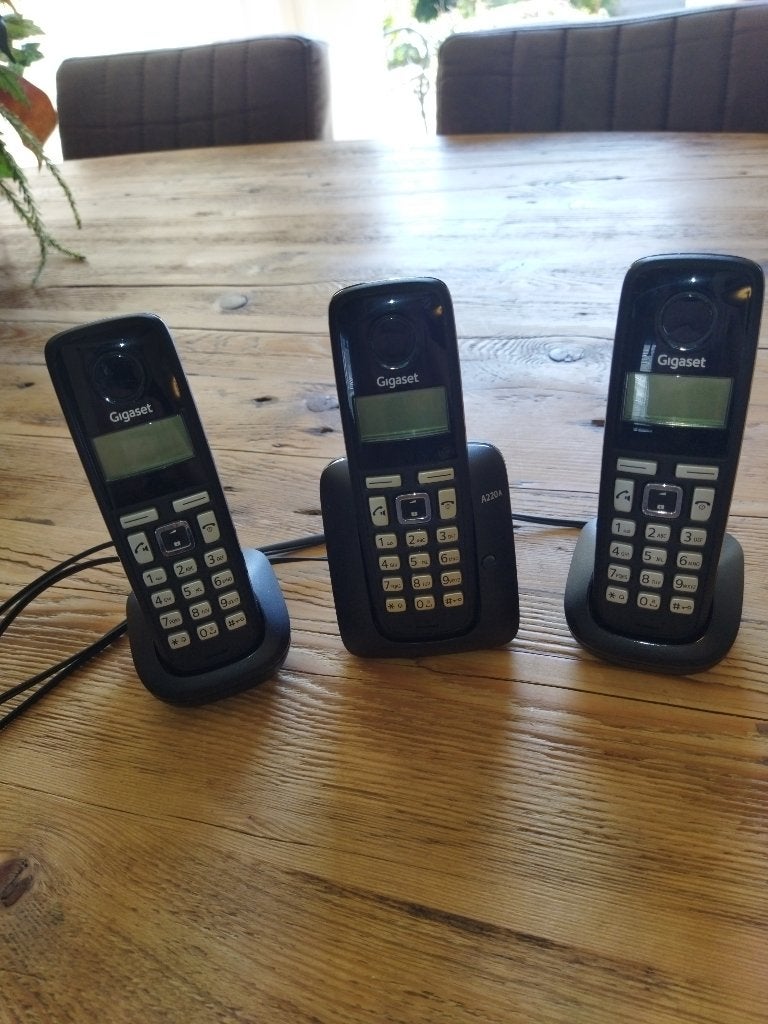 Gigaset A220 trio., Ophalen of Verzenden, Gebruikt, 3 handsets