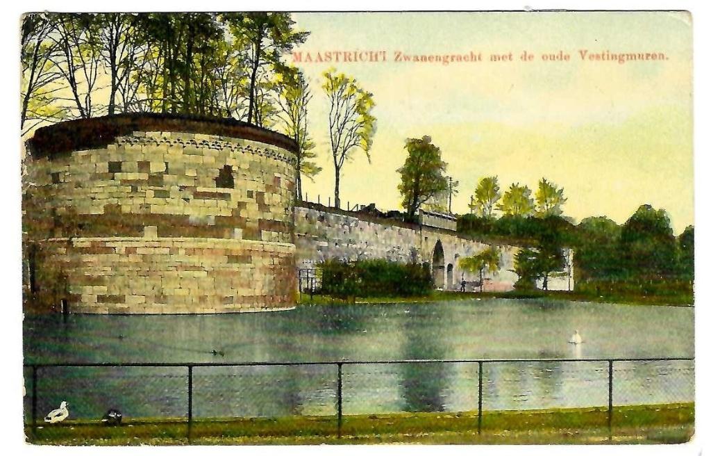 Maastricht - Zwanengracht met de oude Vestingmuren, Verzenden, Voor 1920, Gelopen, Limburg