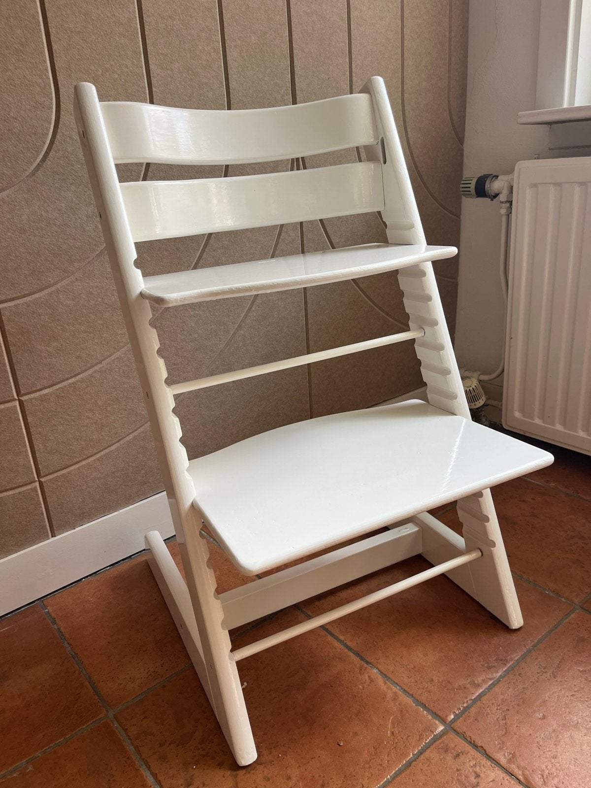 Stokke Trip Trap meegroeistoel - wit - goede staat, Ophalen, Zo goed als nieuw, Meegroeistoel