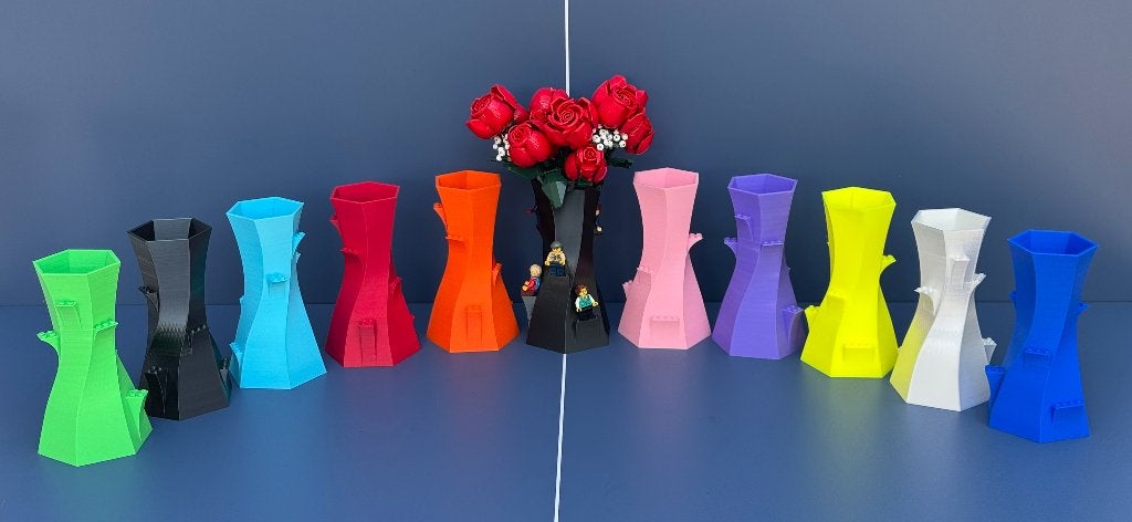Mooie vaas geschikt voor de Botanical Collection bloemen, Kunststof, Overige kleuren, 3D-geprint, Nieuw