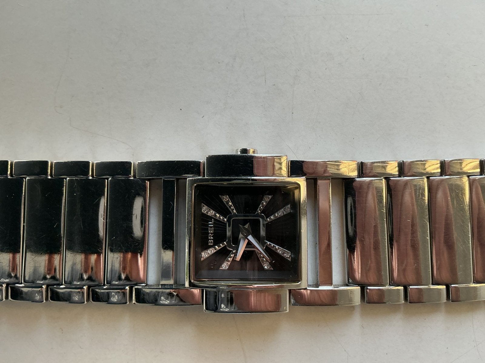 Te koop mooi dameshorloge merk Breil, Sieraden, Tassen en Uiterlijk, Horloges | Dames, Staal, Staal, Ophalen of Verzenden, Zo goed als nieuw