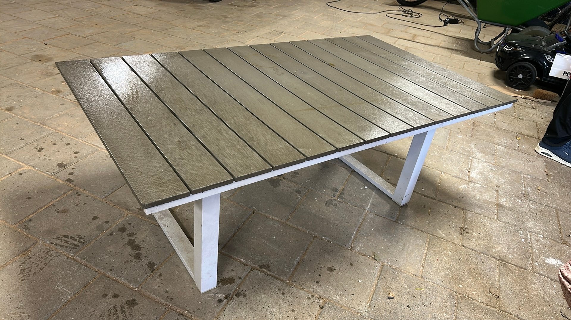 Buitentafel tuintafel, Ophalen, Gebruikt, Rechthoekig, Kunststof