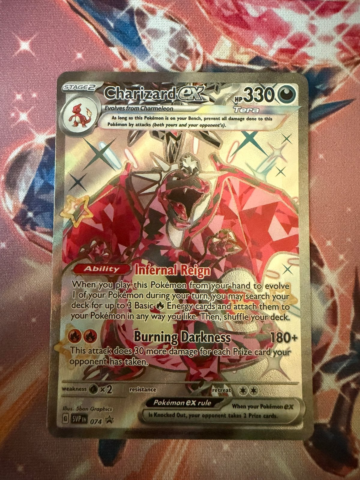 Charizard EX 074 SV Black Star Promo, Ophalen of Verzenden, Zo goed als nieuw