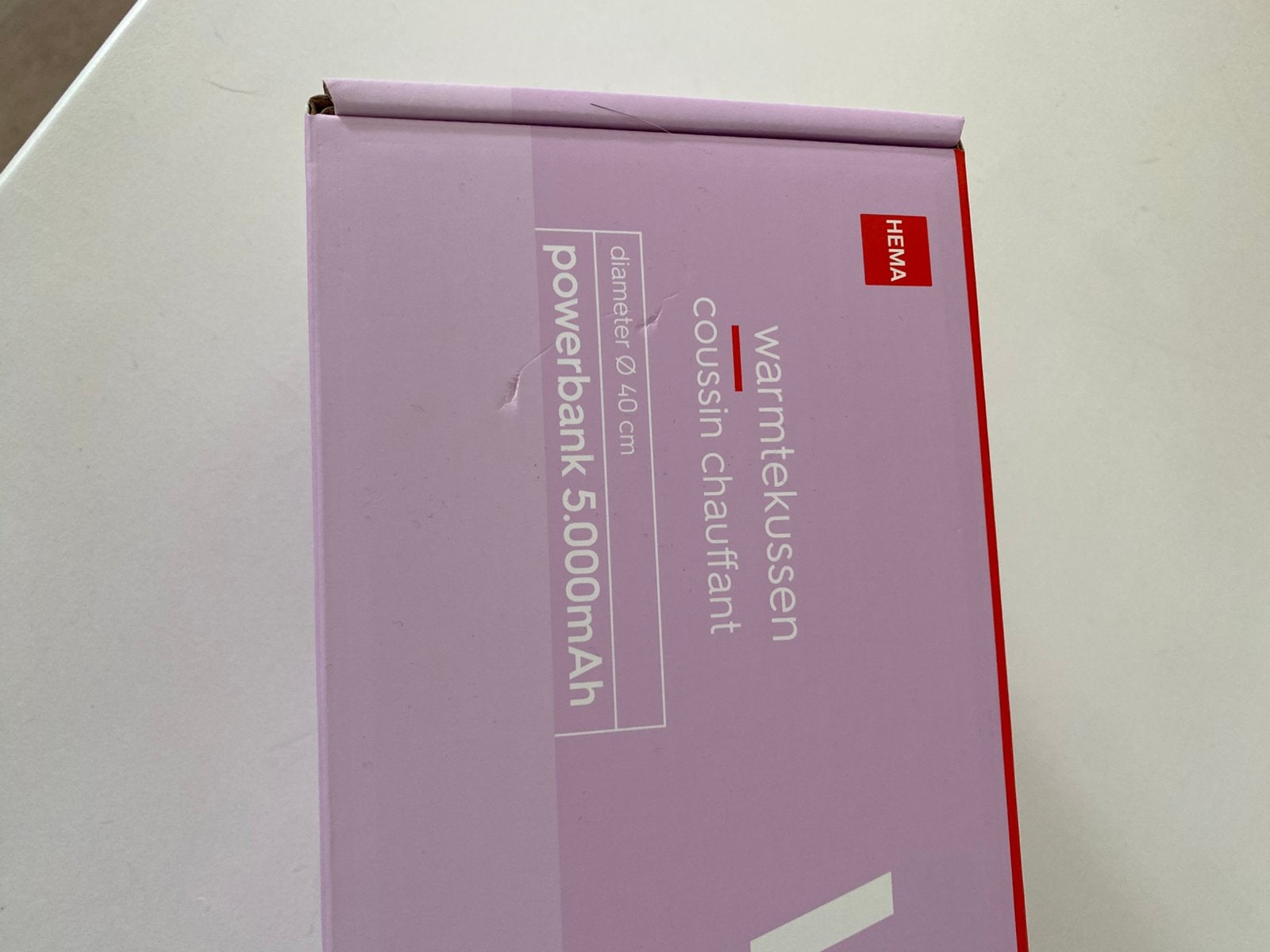 Warmtekussen Hema incl powerbank nieuw, Ophalen, Wit, Rond, Zo goed als nieuw