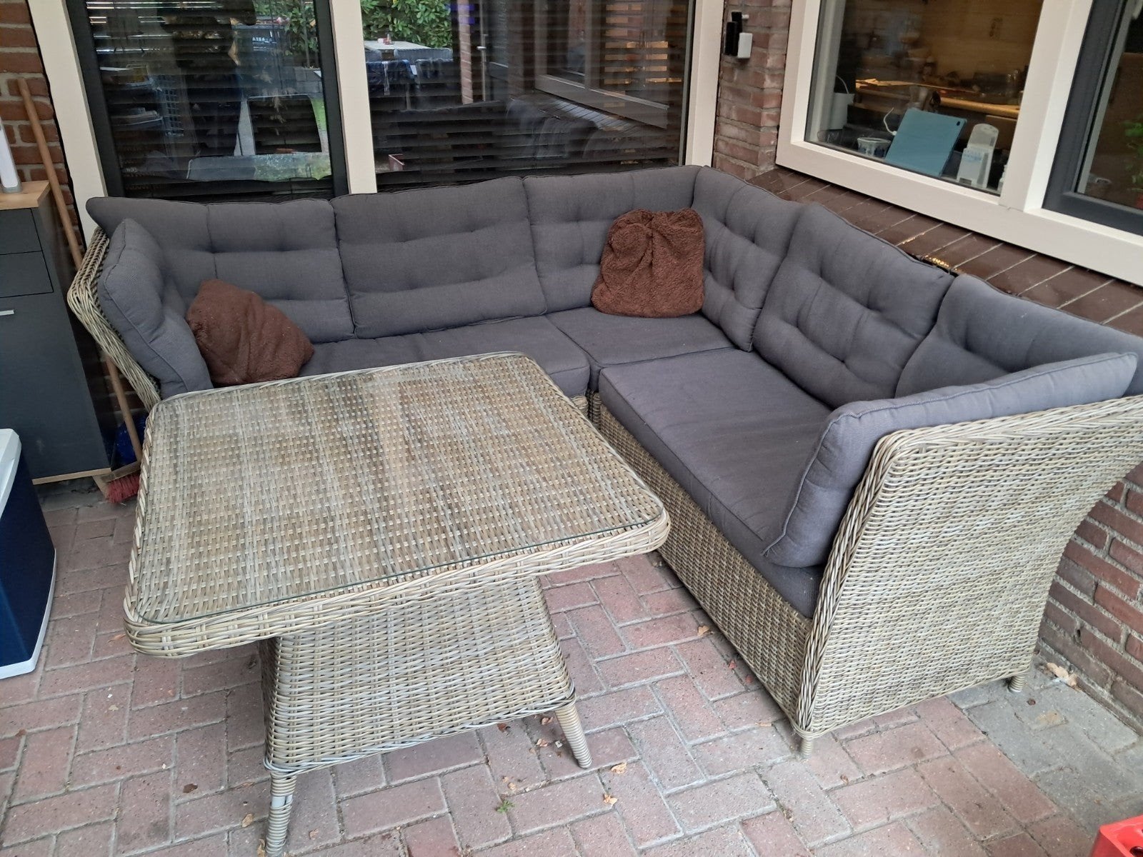 Mooie lounge dining set!, Ophalen, Gebruikt, Meer dan 8 zitplaatsen, Loungeset