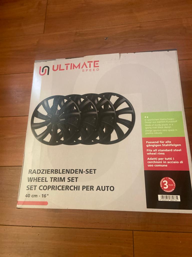 Nieuwe 16" wieldoppen set - Ultimate Speed, Auto diversen, Ophalen of Verzenden, Nieuw