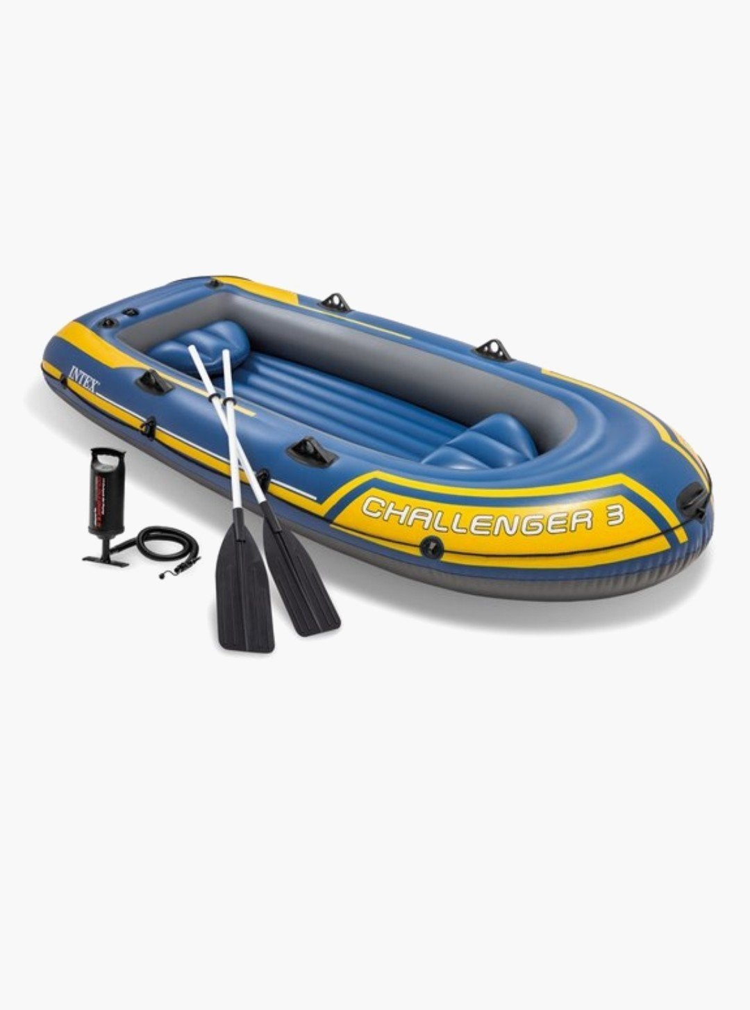 Intex Challenger 3 opblaasboot met peddels en pomp, Ophalen, Zo goed als nieuw