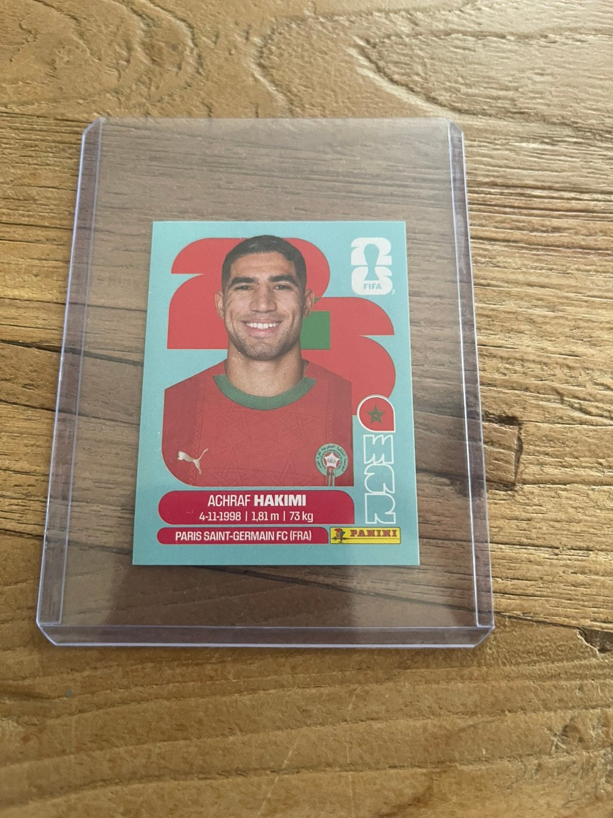 Achraf Hakimi Marokko Panini WK 2026 Topps, Ophalen of Verzenden, Zo goed als nieuw, Sticker