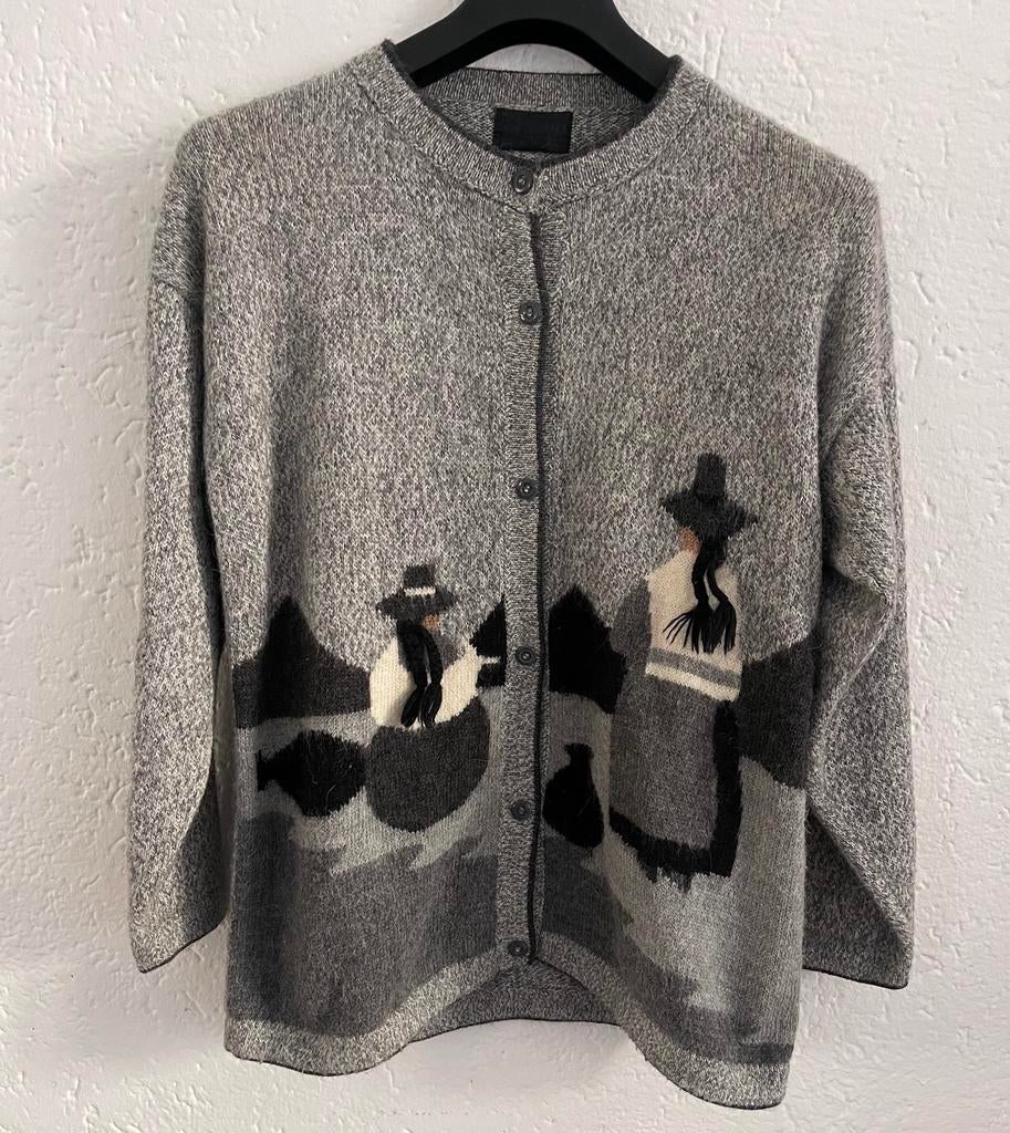 Peruaans Alpaca Vest Maat 40/42 -, Kleding | Dames, Maat 42/44 (L), Ophalen of Verzenden, Onbekend, Grijs
