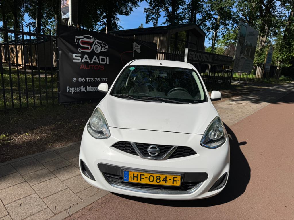 Nissan Micra 1.2 59KW 5DR CVT 2015 Wit, Stof, 40 €/maand, Zwart, 1198 cc