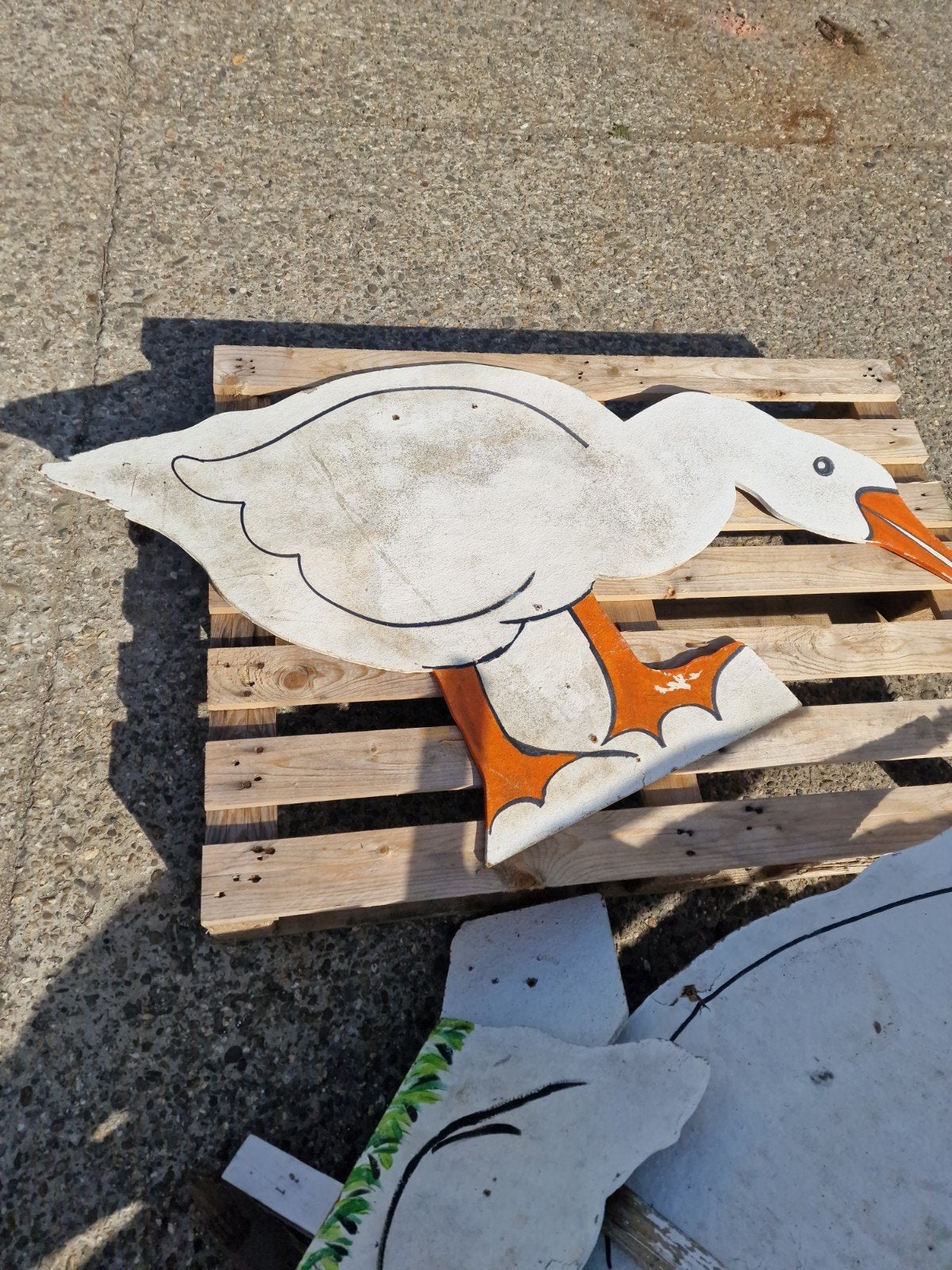 partij houten ganzenbeelden voor decoratie, Ophalen, Gebruikt, Hout, Dierenbeeld