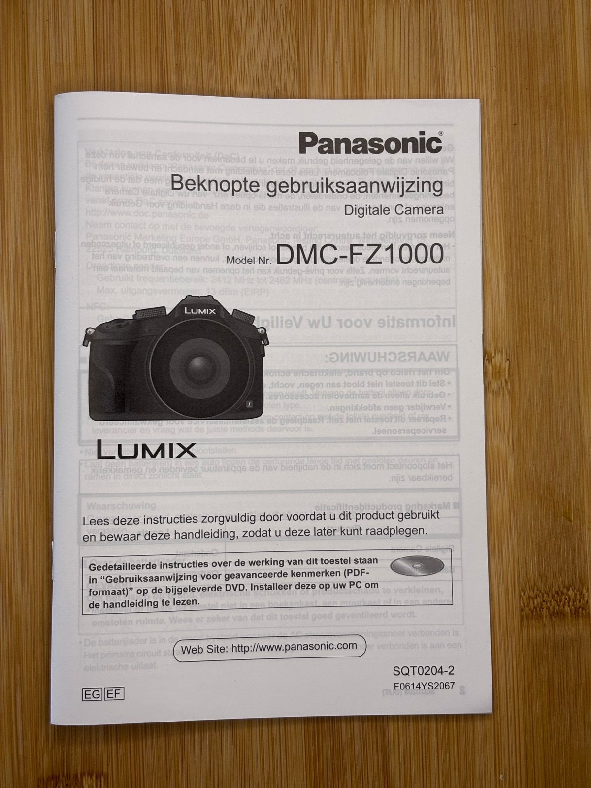 Panasonic Lumix DMC-FZ1000 gebruiksaanwijzing, Handleiding, Panasonic, Ophalen of Verzenden, Zo goed als nieuw