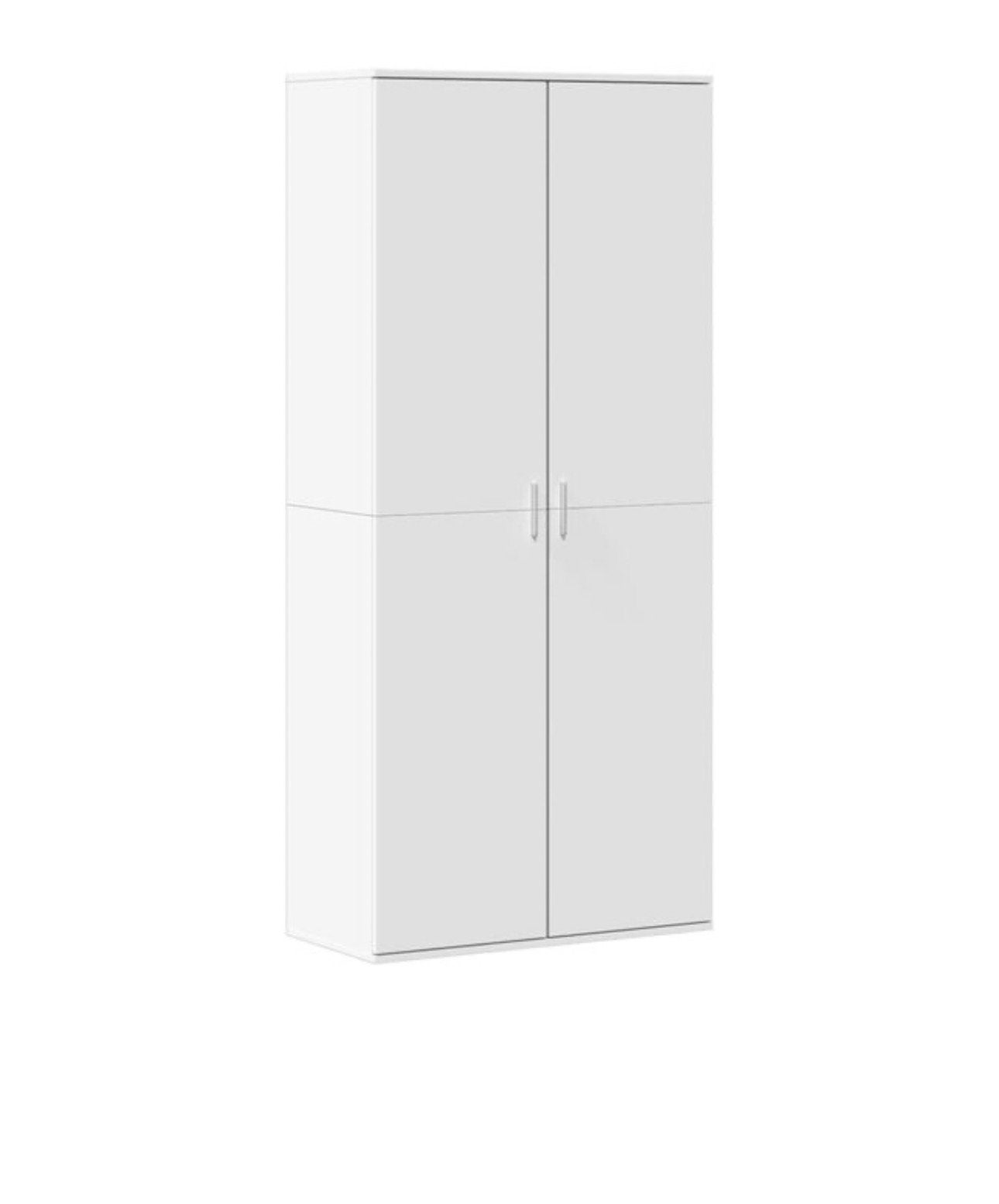 Witte Schoenenkast met 8 Planken en Kledingroede, Huis en Inrichting, Kasten | Schoenenkasten, Ophalen of Verzenden, Zo goed als nieuw
