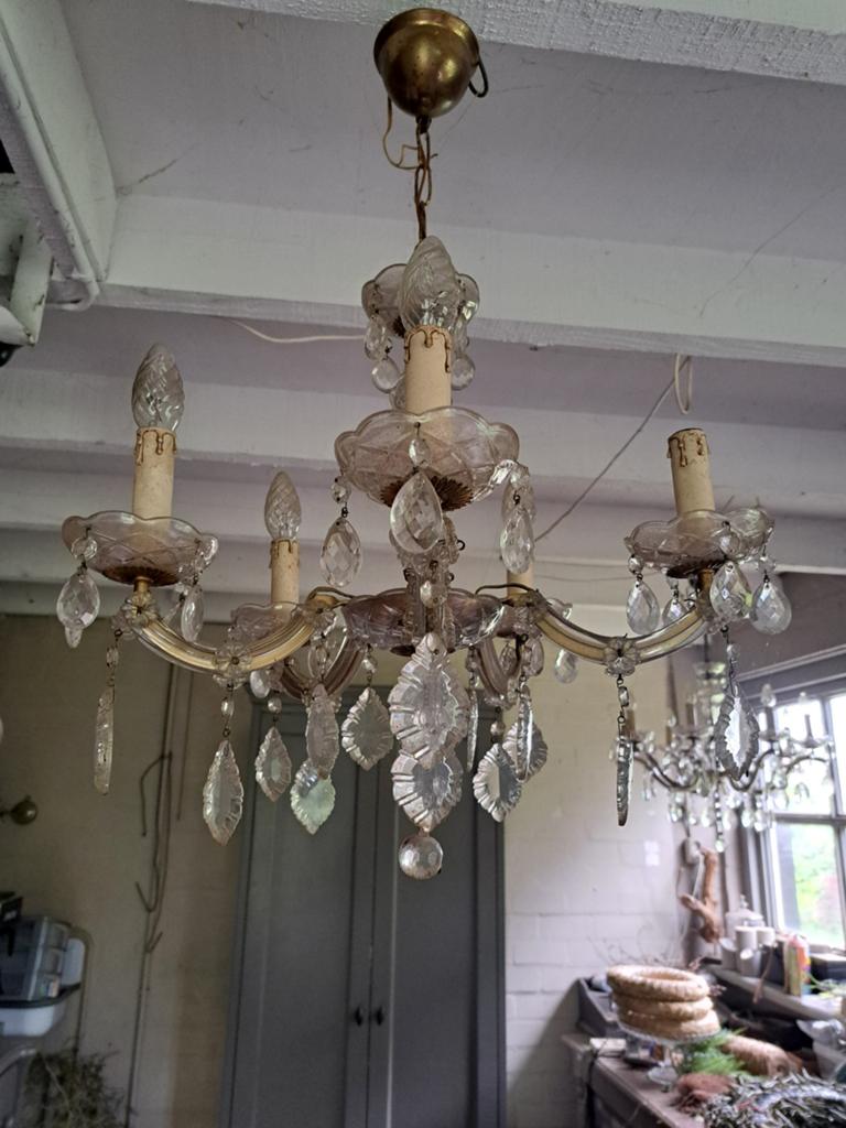Oude kroonluchter, Huis en Inrichting, Lampen | Kroonluchters, Ophalen, Gebruikt