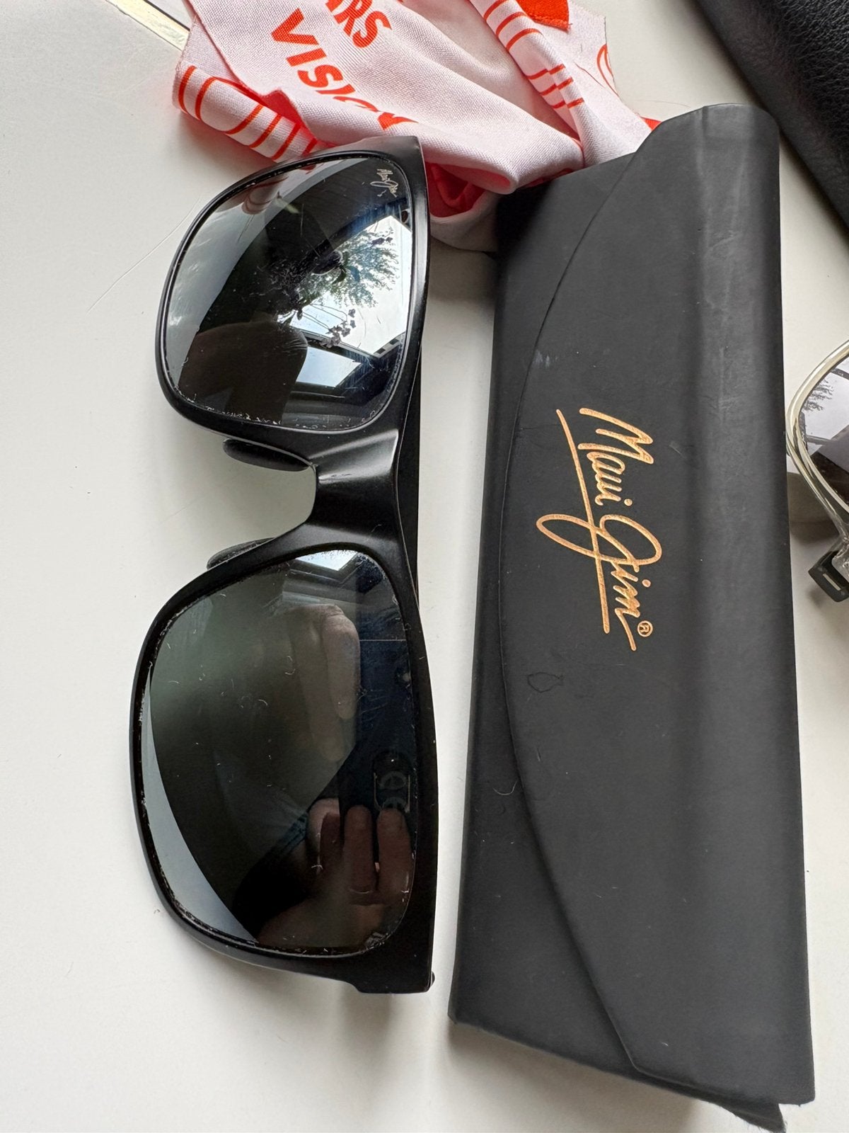 Meek zonnenbril maui Jim, Sieraden, Tassen en Uiterlijk, Ophalen of Verzenden, Zo goed als nieuw, Overige merken