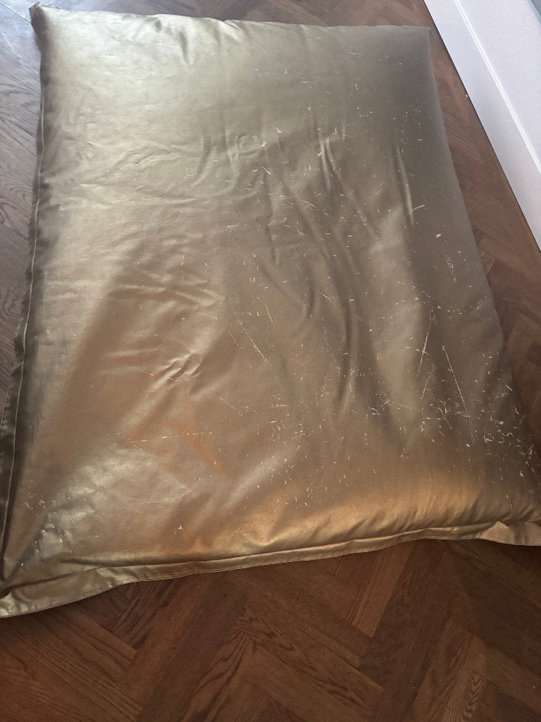 fatboy zitzak, goud, ca 170x135, Huis en Inrichting, Zitzakken, Ophalen, Gebruikt, Overige kleuren, Zitzak