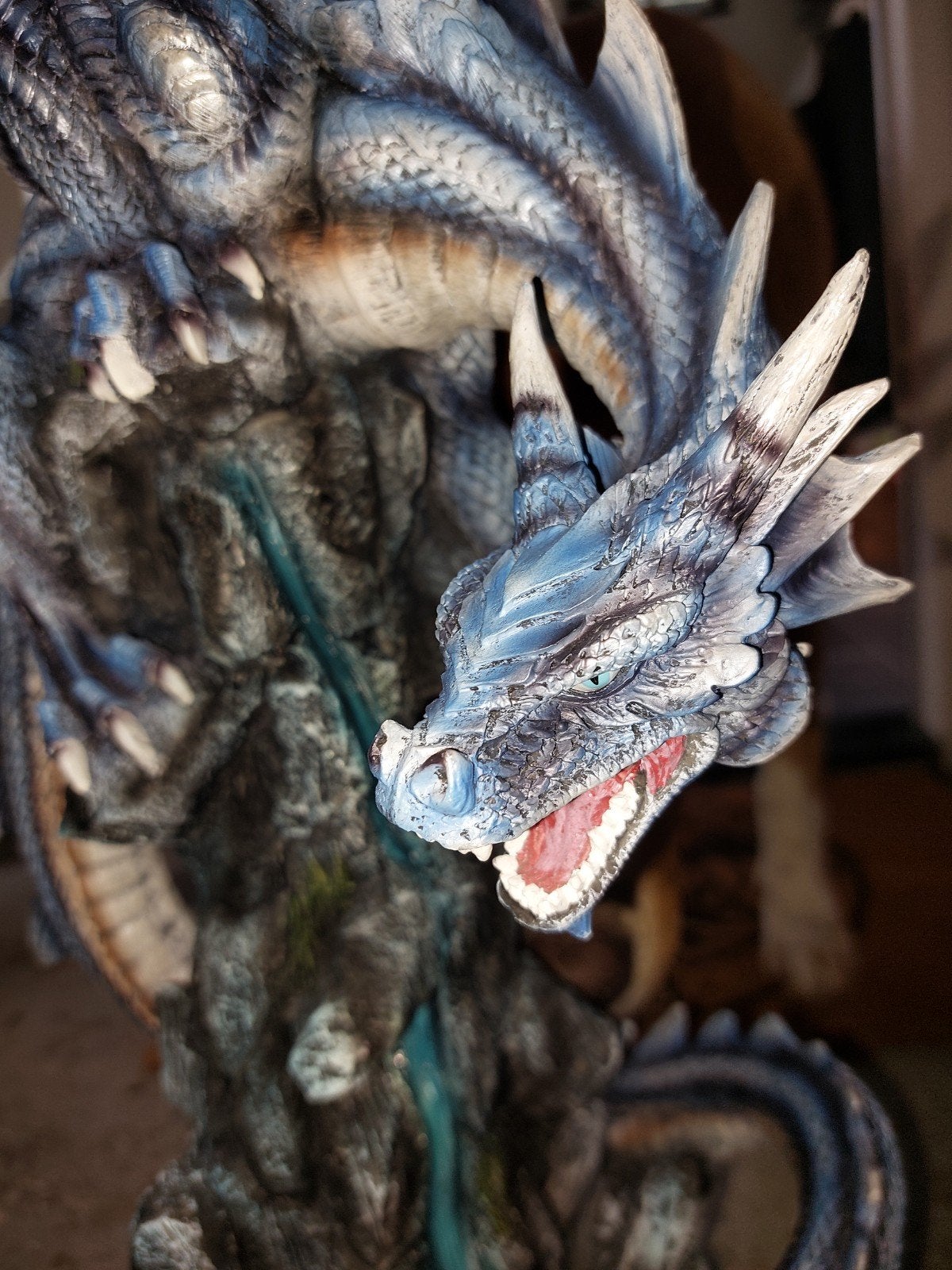Fantasy Draak Beeld - Blauw met lichte beschadigingen, Verzamelen, Ophalen of Verzenden
