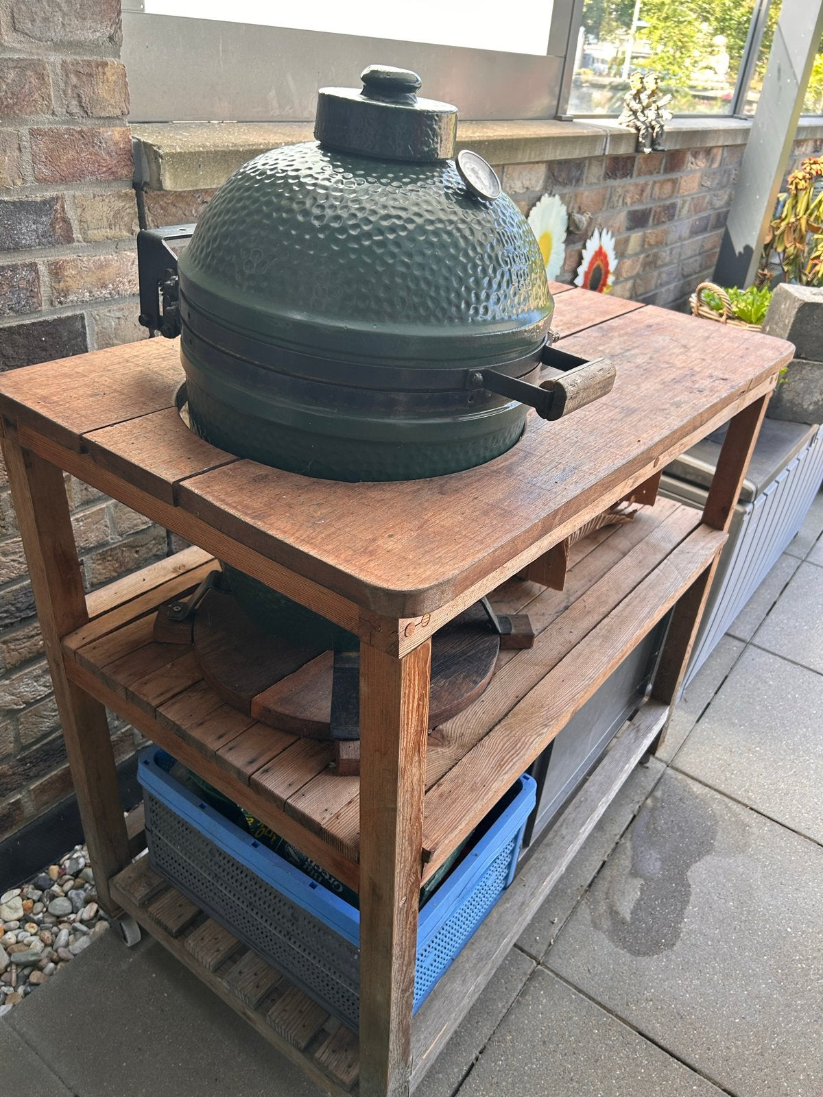 Big Green Egg Small met onderstel en accessoires, Ophalen of Verzenden, Gebruikt