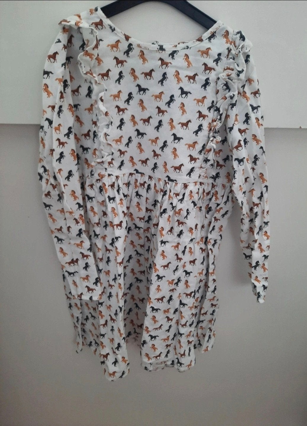 Hampton Bays Kids Jurk met Paardenprint - Maat 122, Gebruikt, Meisje, Hampton Bays Kids, Ophalen of Verzenden