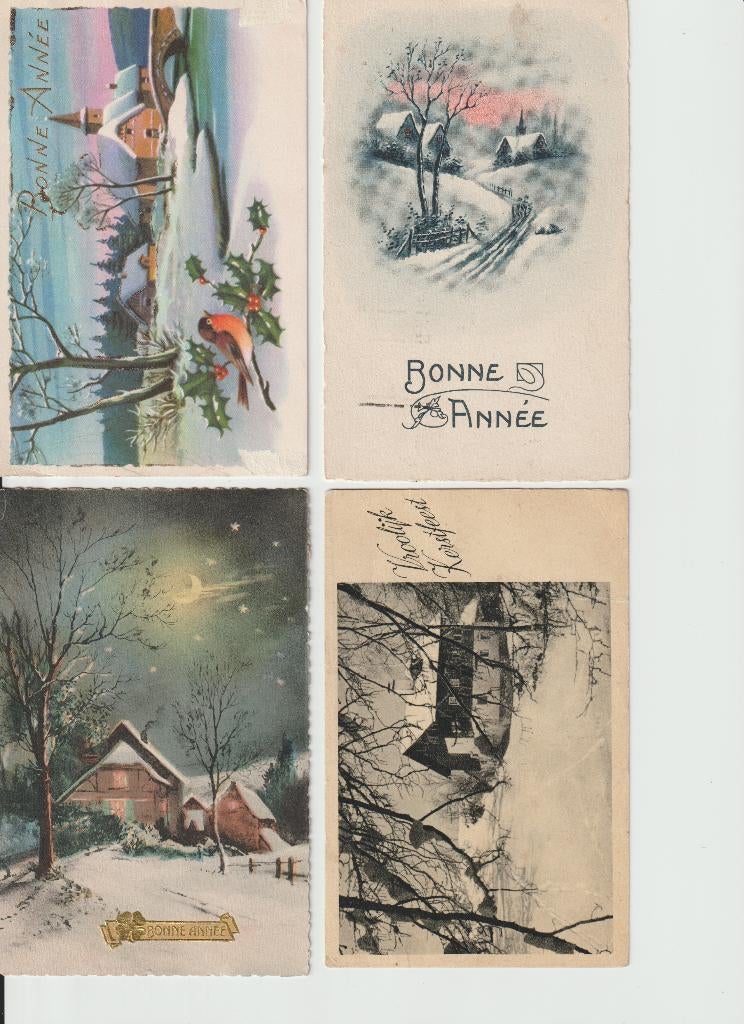 LOT 003: Oude wenskaarten, Ophalen, 1940 tot 1960