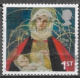 GB 1st Kerstzegel - Maria met kind - 2005, Postzegels en Munten, Postzegels | Europa | UK, Verzenden, Gestempeld