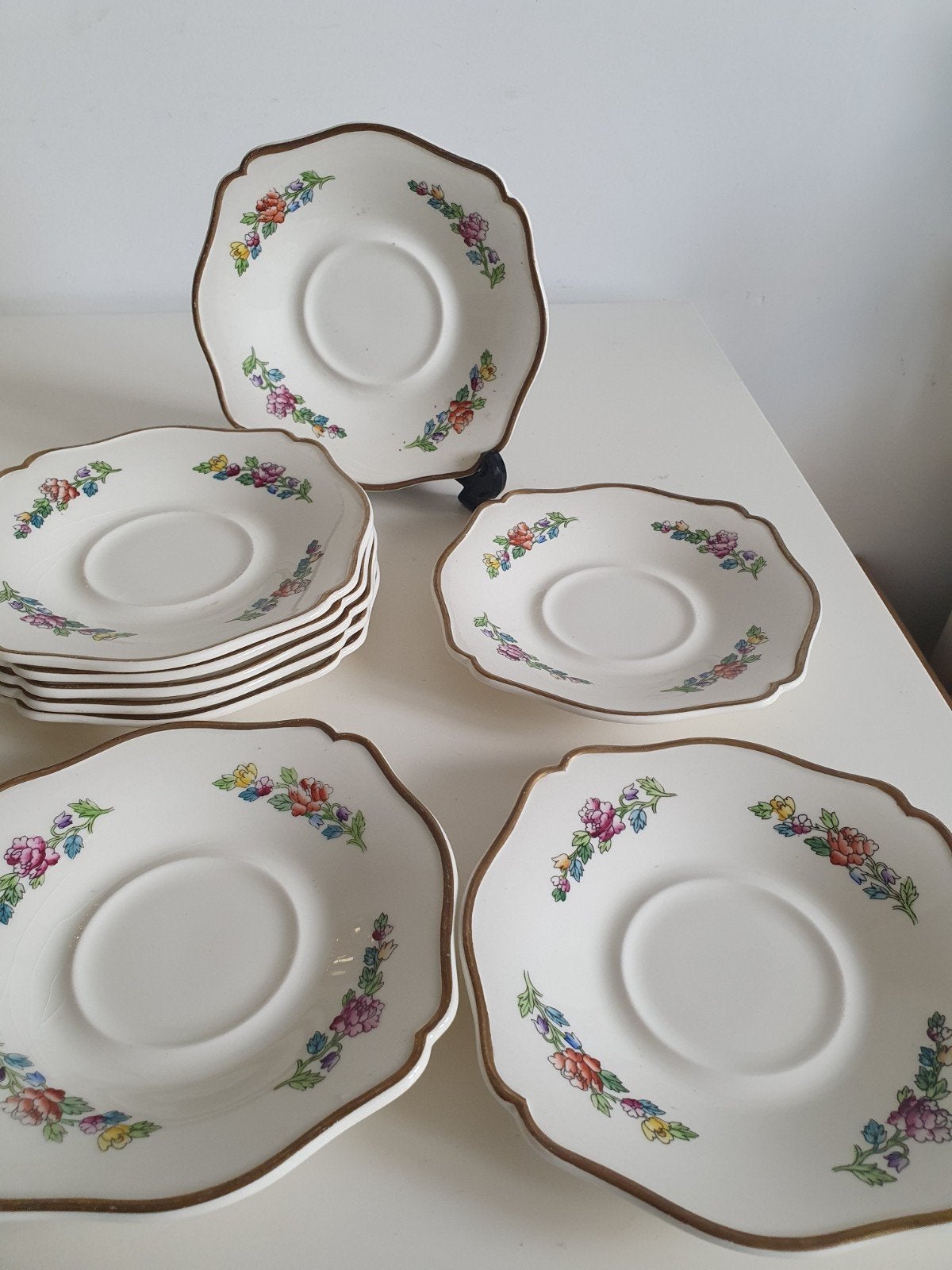 vintage, Cherbourg, handpainted, Maastricht. 9 borden , 15, Ophalen of Verzenden