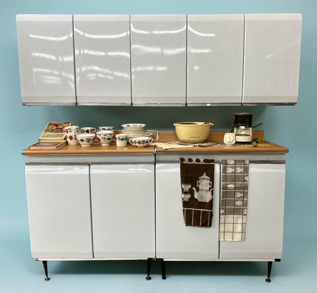 Vintage Ariston jaren 60 keuken metalen kastjes # 9924, Huis en Inrichting, Keuken | Complete keukens, Ophalen, Ariston, Gebruikt