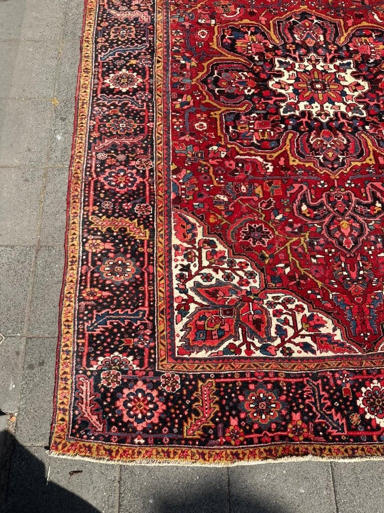 Prachtig Heriz tapijt – 360x260cm – opvallend & uniek design, Wol, 200 cm of meer, Ophalen of Verzenden, Zo goed als nieuw