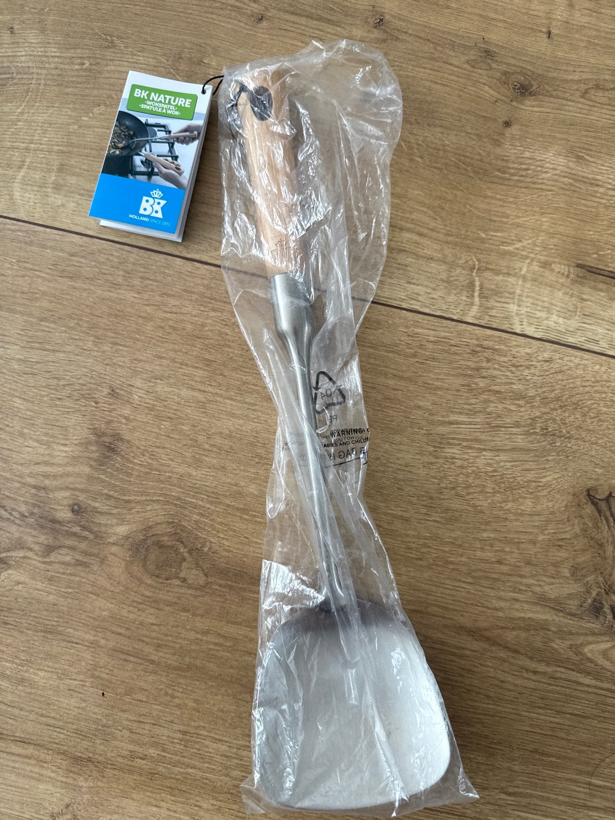 BK Nature Spatel - Roestvrij staal met houten handvat, Overige typen, Ophalen of Verzenden, Metaal, Overige merken