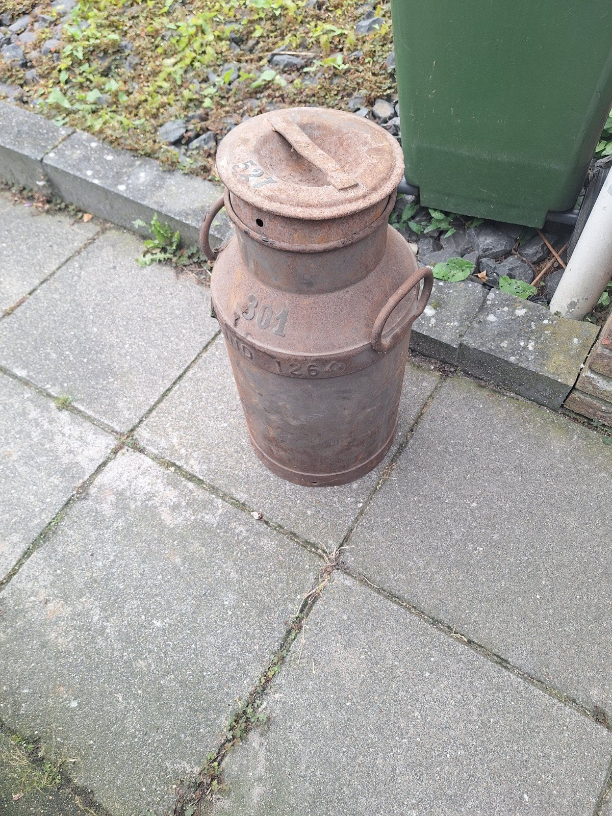 Oude Melkbus met harde bodem  carbid, Ophalen of Verzenden