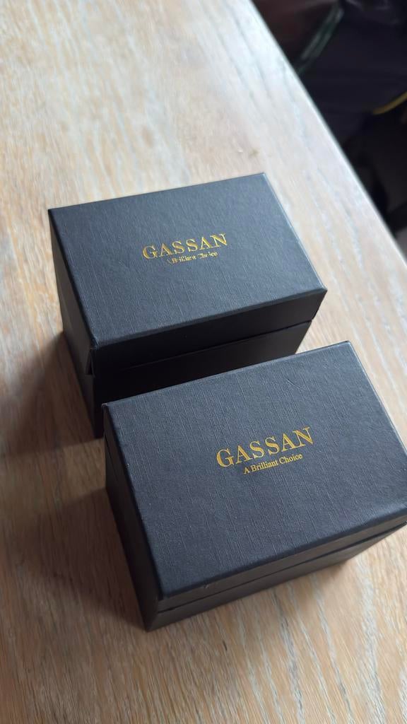 Gassan Mokken met Ring Handvat - Set van 2, Met kristal, Overige materialen, Wit, Nieuw