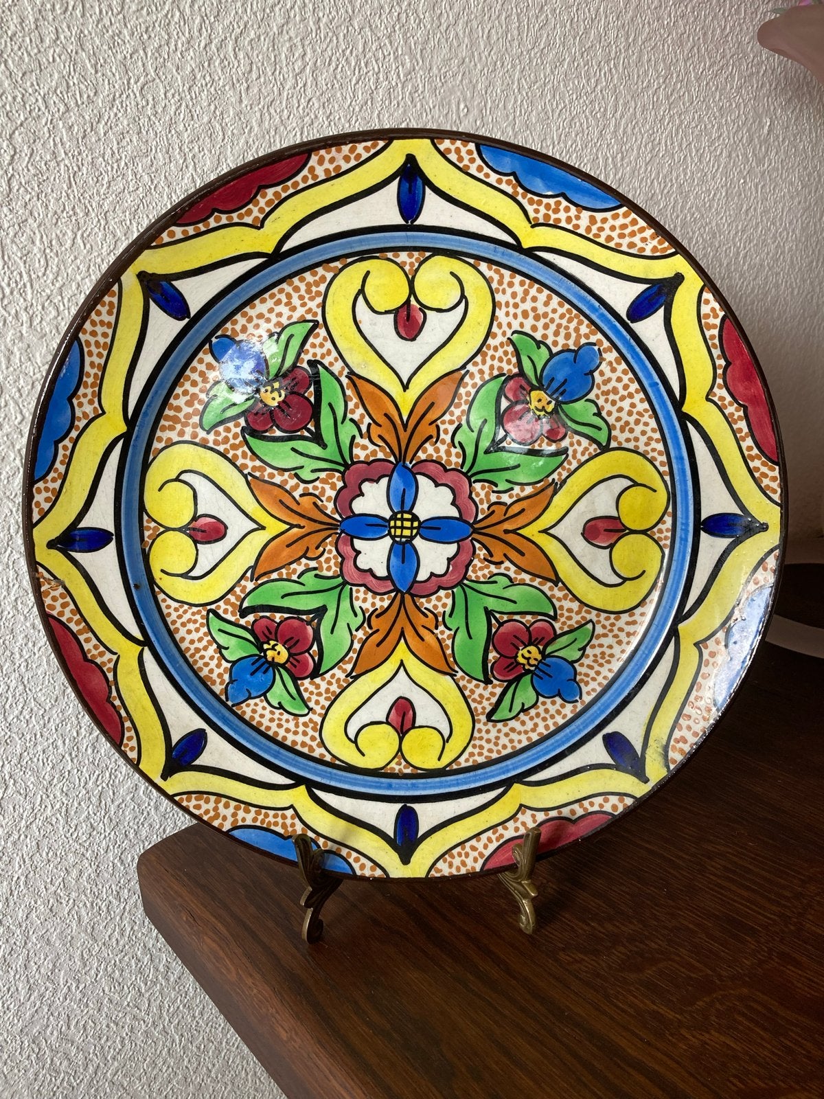 Majolica Wandbord 30,5cm Pascual Zorrilla Jaren '60, Ophalen of Verzenden