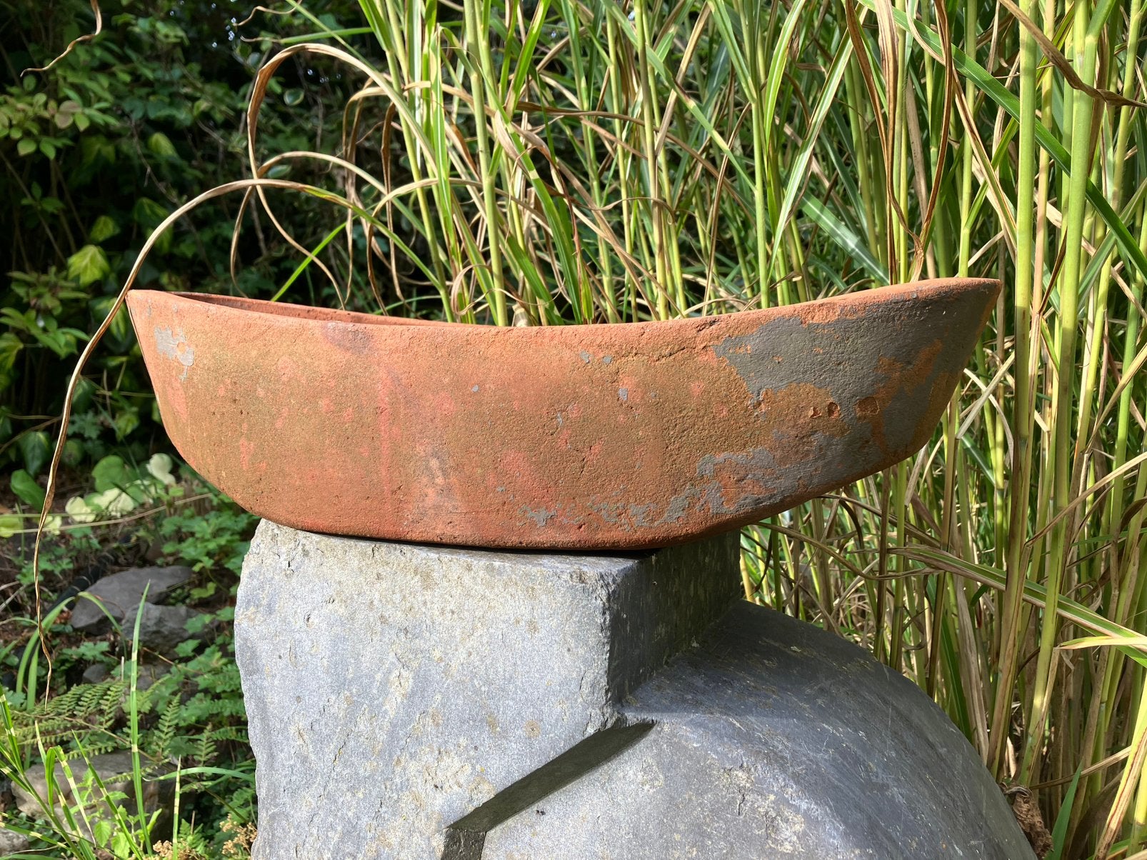 Grote langwerpige bloempot 48cm (boot vorm), Ophalen, Zo goed als nieuw, Rond, Kunststof