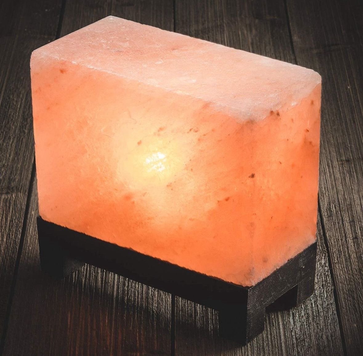 Nieuwe zoutlamp in verpakking, Natuurlijk materiaal, Nieuw, Oranje, K
