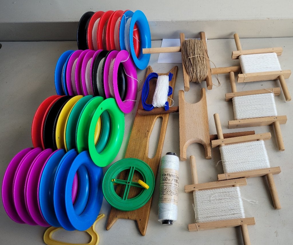 Partij haspels voor vliegers (met/zonder) touw, Sport en Fitness, Ophalen of Verzenden, Nieuw