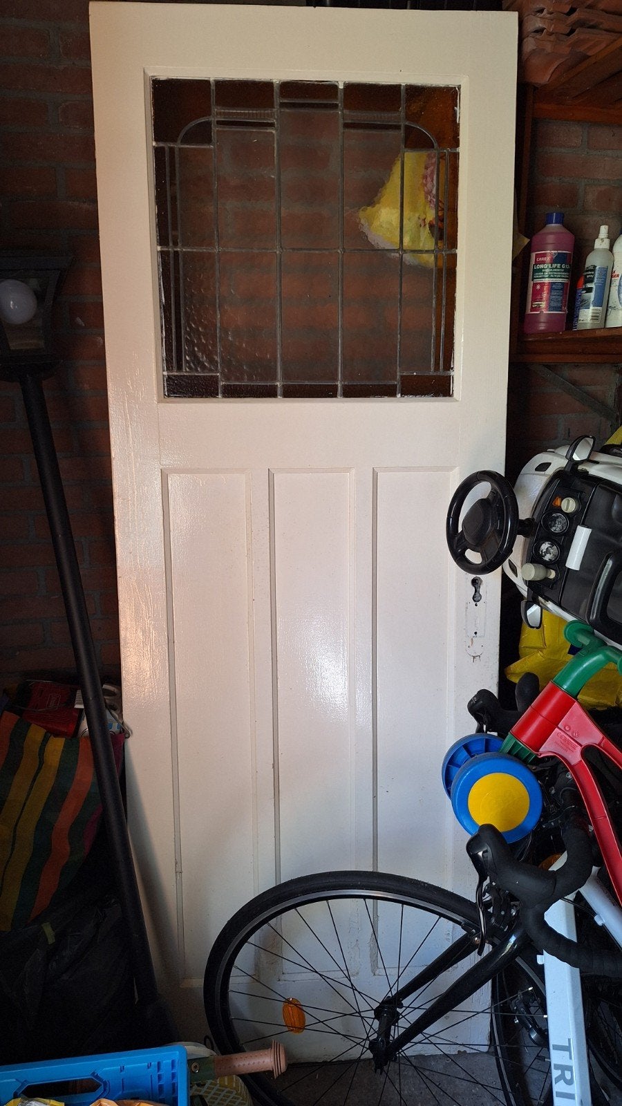 Binnendeur met glas, beschadigd door honden, Ophalen, Gebruikt, 80 tot 100 cm, Binnendeur