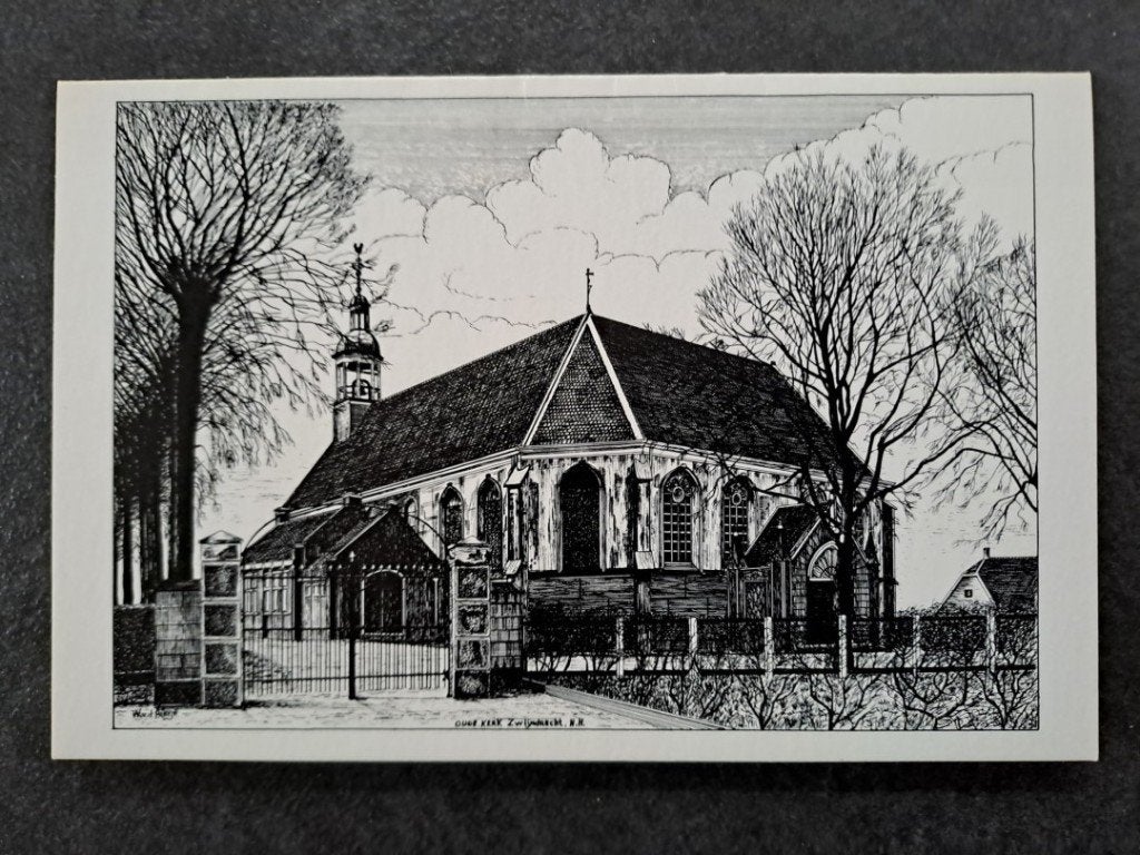 kaart Oude Kerk Zwijndrecht, Ophalen, Noord-Brabant
