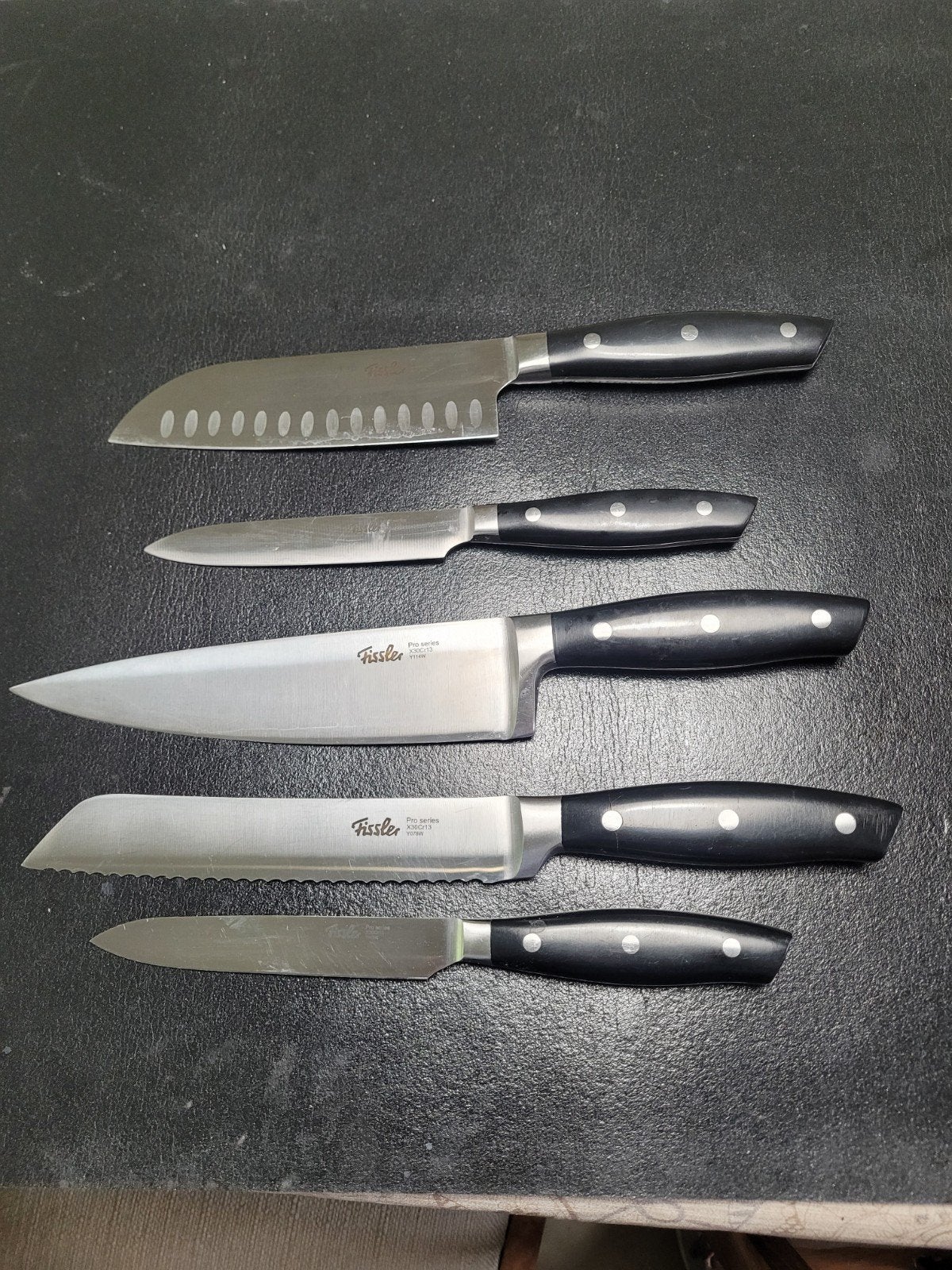 Messenblok met messenset van Thomas en Fissler, Hout, Ophalen of Verzenden, Overige typen, Gebruikt