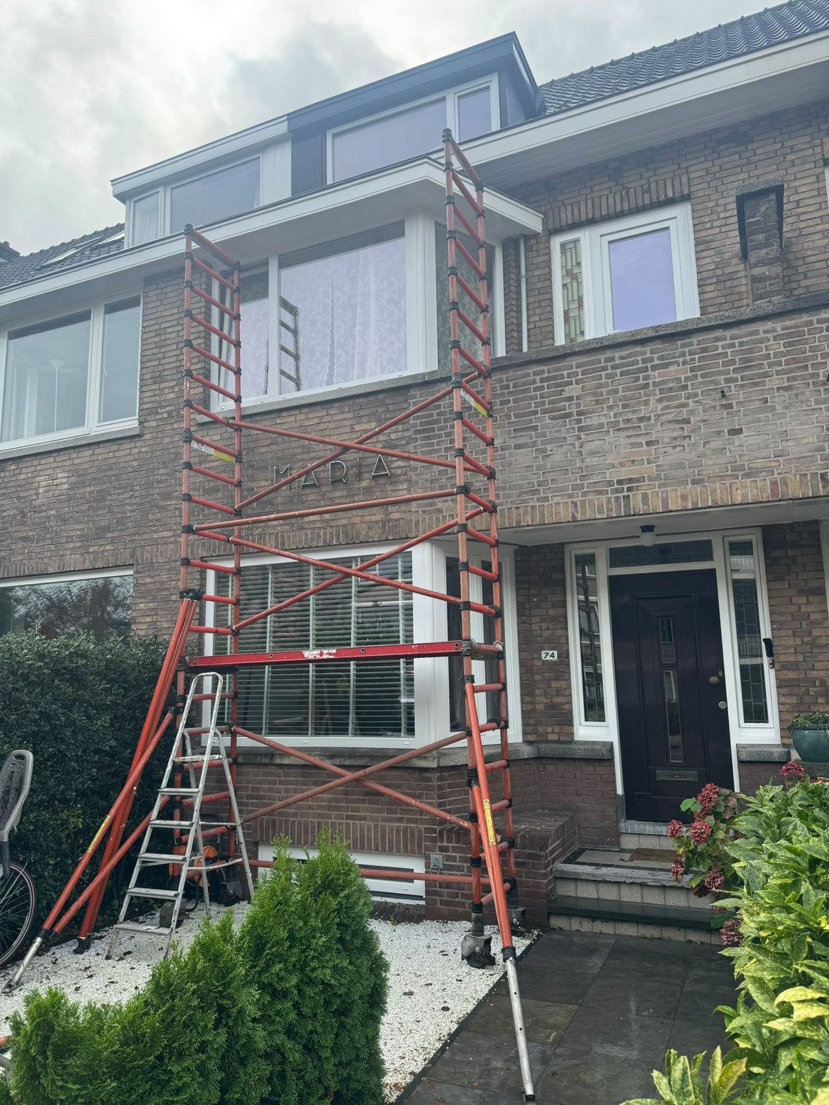7 meter werkhoogte steiger te koop, Doe-het-zelf en Verbouw, Ophalen, Gebruikt, Rolsteiger of Kamersteiger, 5 meter of hoger