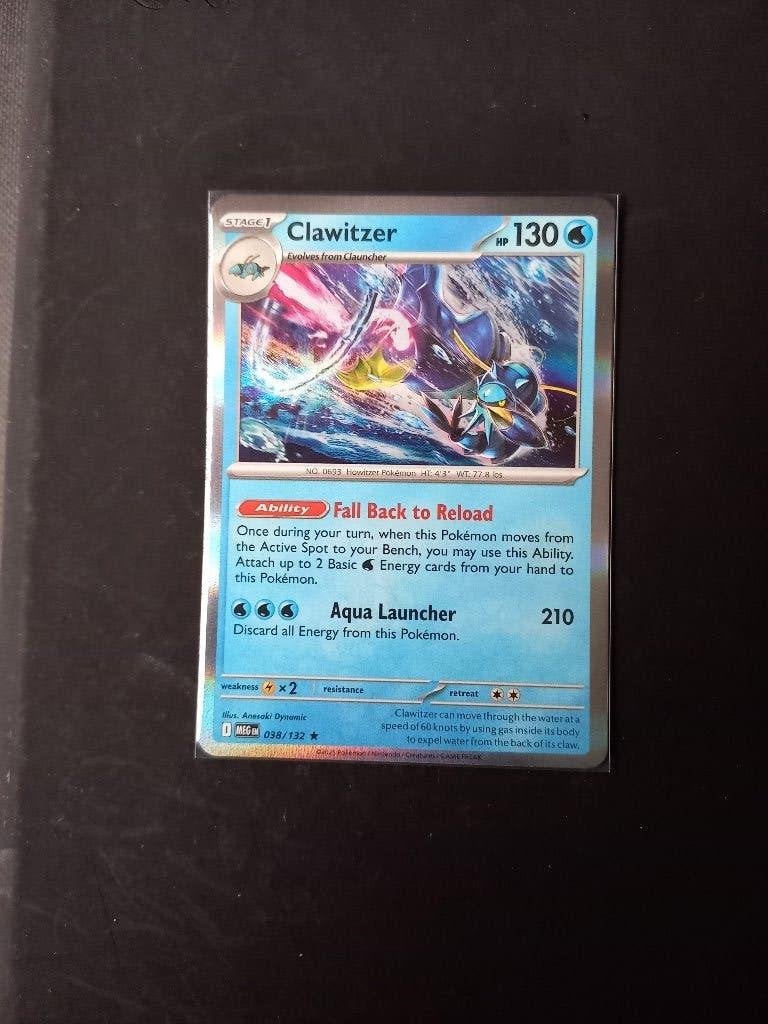 3314. Nieuwe Pokemon Kaart Holo Rare CLAWITZER HP130 038/132, Verzenden, Nieuw, Losse kaart, Foil