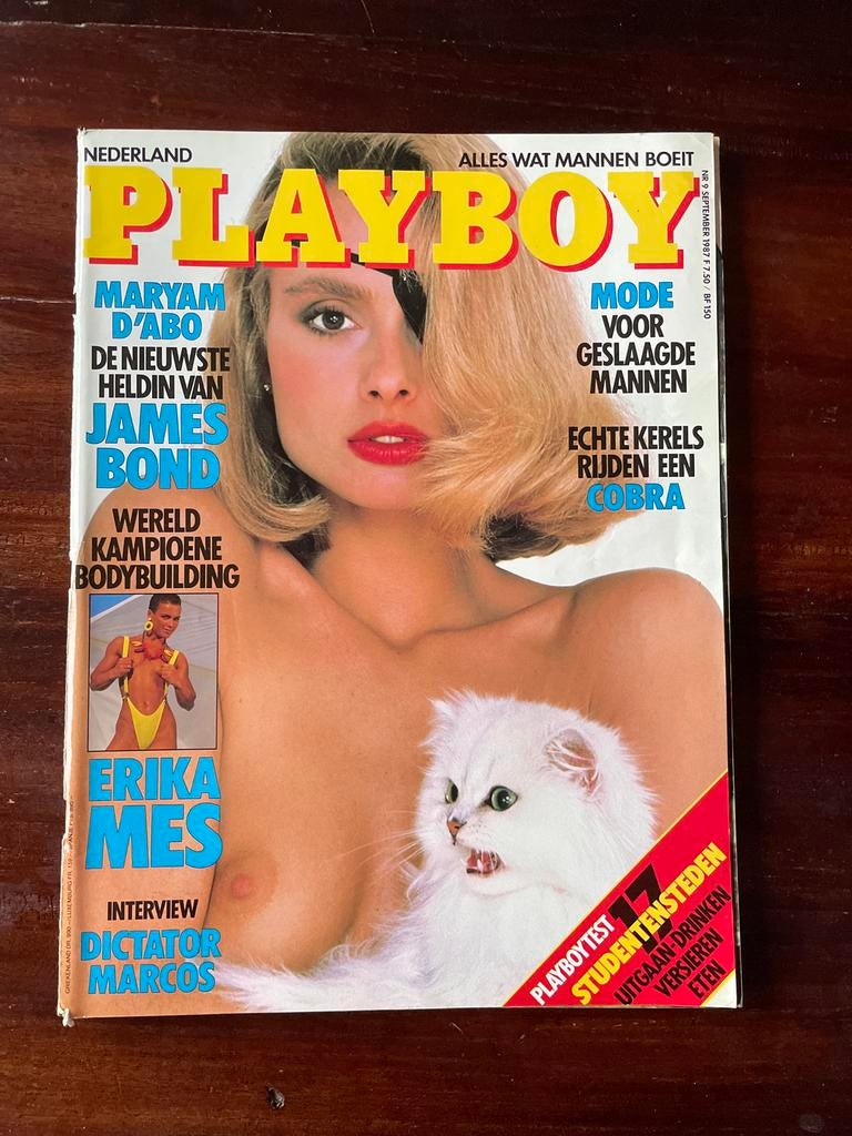 Playboy Nederland - September 1987 - Maryam d'Abo, Ophalen of Verzenden, Gelezen, Overige typen