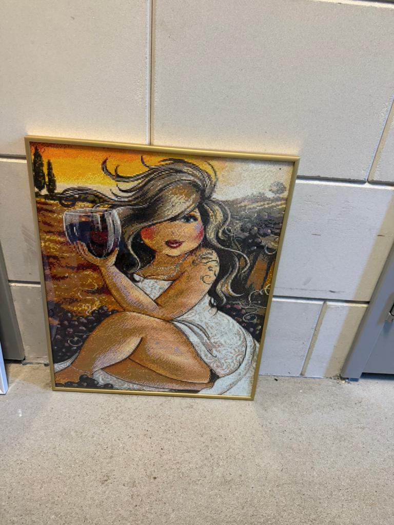 50x60 dikke dame diamond painting, Ophalen, Overige thema's, Nieuw, Meerkleurig