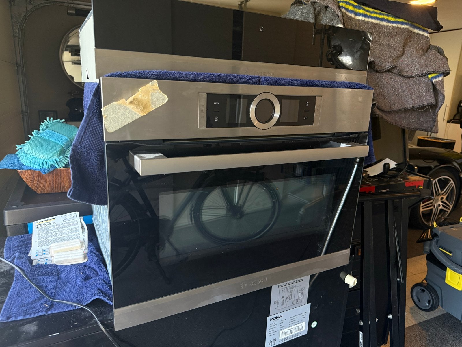 Bosch Magnetron en Oven Combi - Inbouw, Ophalen, Gebruikt, Hete lucht, Bosch
