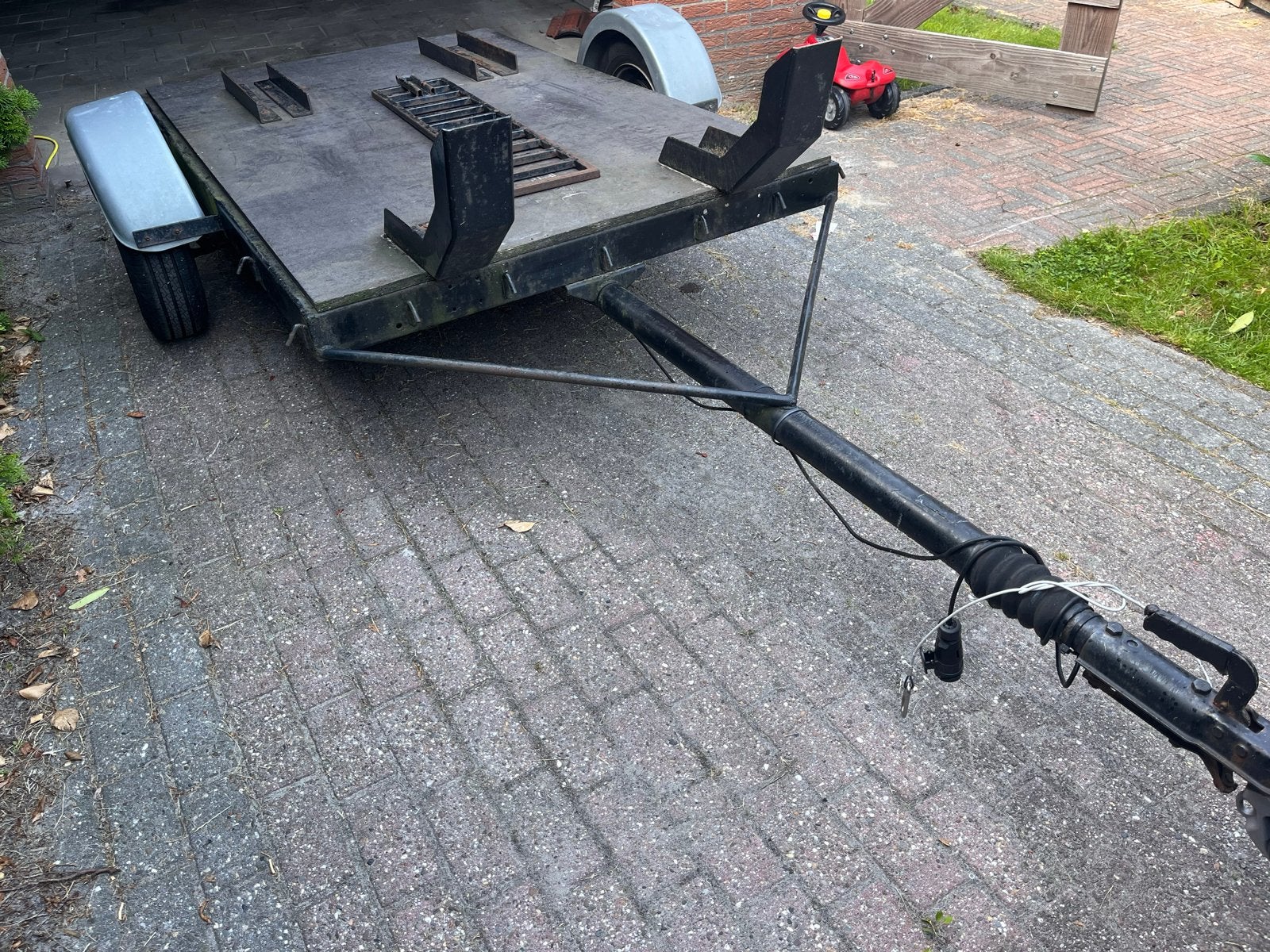 motortrailer voor 2 motoren, Ophalen, Gebruikt