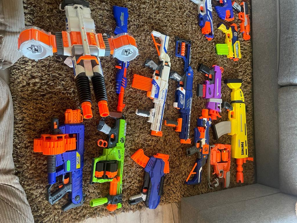 Grote partij Nerf guns, Ophalen of Verzenden, Gebruikt, Jongen of Meisje