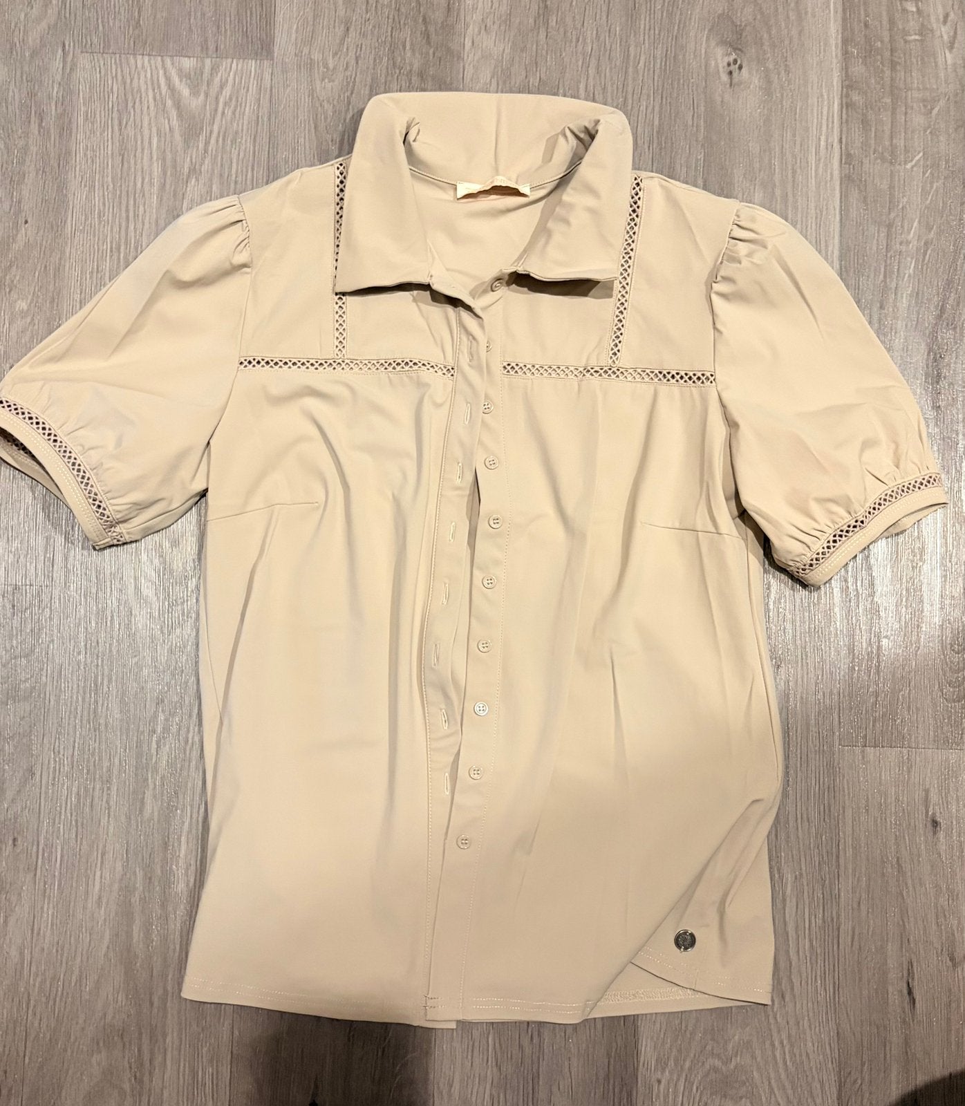 Beige travel blouse Triple Nine, Kleding | Dames, Ophalen of Verzenden, Zo goed als nieuw, Maat 36 (S), Beige